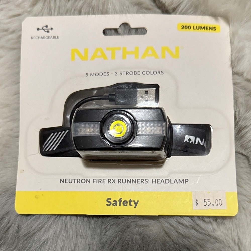 Nathan Neutron Fire RX Headlamp with Black and Silver